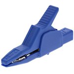 972405102, Crocodile Clip 4 mm Connection, Brass Contact, 32A, Blue