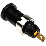 2 mm socket, flat plug connection, mounting Ø 8 mm, CAT III, black, 975455700