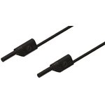 975695700, 2 mm Connector Test Lead, 10A, 1000V ac/dc, Black, 500mm Lead Length