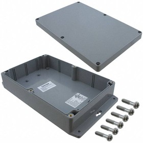 PN-1325-DGMB, Plastic Enclosure - Multipurpose - 8.740" L x 5.748" W x 2.165" H (222.00mm x 146.00mm x 55.00mm) - Cover Include ...