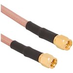 135101-07-72.00, RF Cable Assemblies SMA Plug to SMA Plug Strt Crmp RG142 72i