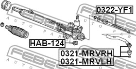 Фото 1/3 0322-YF1, 0322YF1_тяга рулевая!\ Honda Pilot 3.5 6V 03