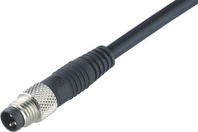 79 3381 42 04, Sensor Cable, M8 Plug - Bare End, 4 Conductors, 2m, IP67, Black / Grey