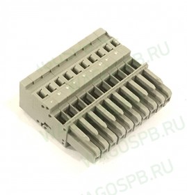 Фото 1/3 769-110 1-проводниковая розетка; 4 mm; 10-пол.; 4,00 mm; серые Wago