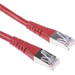 21.15.1391-30, Cat6 Male RJ45 to Male RJ45 Ethernet Cable, S/FTP, Red PVC Sheath, 15m