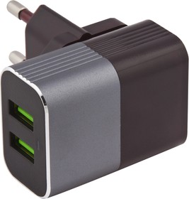 Фото 1/6 Блок питания (сетевой адаптер) LDNIO 2 USB выхода 2,4А Quick Charge 3.0 + кабель Micro USB A2206 черный, коробка
