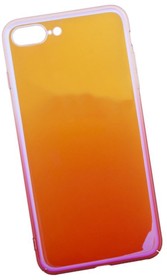 Защитная крышка "LP" для iPhone 8 Plus/7 Plus "Градиент" (прозрачная с розовым/европакет)