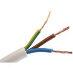 7756139, Mains Cable 3x 2.5mm² Copper Unshielded 500V 100m White
