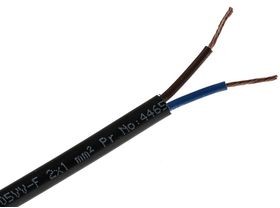 7756090, Mains Cable 2x 1mm² Copper Unshielded 500V 100m Black