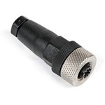 1863096, Circular Connector, M12, Socket, Straight, Poles - 4, Screw, Cable Mount