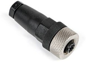 1863096, Circular Connector, M12, Socket, Straight, Poles - 4, Screw, Cable Mount