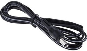 6563816, DC Power Cable Assembly, 2.1x5.5x10.9mm Plug - Bare End, Straight, 1.8m, Black