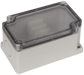 PTT-10482-C, Electrical Enclosures Junction Box 4 Central Terminal Blocks with Clear Cover (3.6 X 2.2 X 1.7 In)