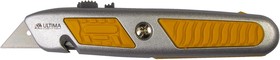 Нож, 18 мм, трапециевидное лезвие, металлический обрезиненный корпус , 119032