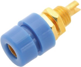 930176702, Blue Female Banana Socket, 4 mm Connector, Solder Termination, 32A, 30 V ac, 60V dc, Gold