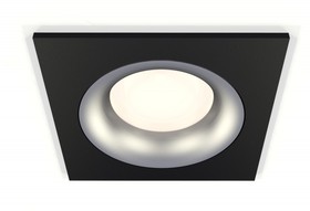 Фото 1/2 Ambrella Комплект встраиваемого светильника XC7632004 SBK/MCH черный песок/хром матовый MR16 GU5.3 (C7632, N7013)