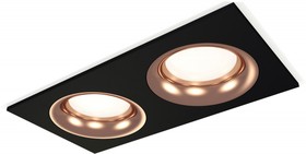 Фото 1/2 Ambrella Комплект встраиваемого светильника XC7636006 SBK/PPG черный песок/золото розовое полированное MR16 GU5.3 (C7636, N7015)