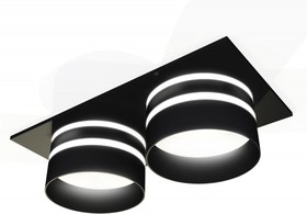 Фото 1/2 Ambrella Комплект встраиваемого светильника XC7636042 SBK/FR черный песок/белый матовый MR16 GU5.3 (C7636, N7142)