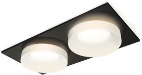 Фото 1/2 Ambrella Комплект встраиваемого светильника XC7636044 SBK/FR черный песок/белый матовый MR16 GU5.3 (C7636, N7165)