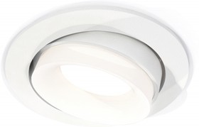 Фото 1/2 Ambrella Комплект встраиваемого поворотного светильника XC7651084 SWH/FR белый песок/белый матовый MR16 GU5.3 (C7651, N7165)