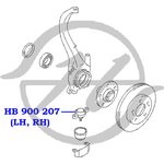 HB900207, Опора шаровая нижнего рычага передней подвески