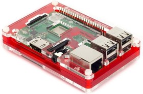 Фото 1/2 PIM341, Raspberry Pi Hats / Add-on Boards Pibow 3 B+ Coup (Raspberry Pi 3 B+, 3, & 2) - Coup Red