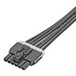 145130-0603, Rectangular Cable Assemblies Nano-Fit 300mm Cbl SR 6Ckt Blk