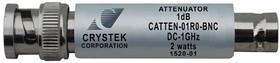 CATTEN-01R0-BNC, Attenuators - Interconnects DC-1GHz Atten. 1dB BNC 50 Ohm 2 watts