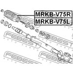 MRKB-V75R, MRKB-V75R_пыльник рейки рулевой правый!\ Mitsubishi Pajero II 90-00