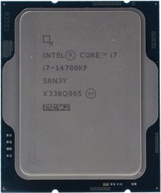 Процессор CPU Intel Core i7-14700KF (3.4GHz/33MB/20 cores) LGA1700 OEM, TDP 125W, max 192Gb DDR4-3200 DDR5-5600, CM8071504820722SRN3Y, 1 yea