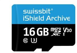 SFSD016GN1PT1MT- I-5E-07P-SW6, Memory Cards Industrial microSD Card, PS-66u iShield Archive, 16 GB, 3D PSLC Flash, -40C to +85C