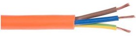 1964684, Mains Cable 3x 2.5mm² Annealed Copper Unshielded 500V 100m Orange