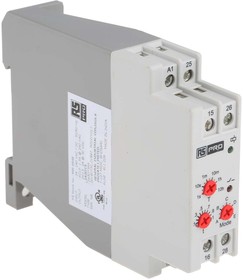 Фото 1/4 DIN Rail Mount Timer Relay, 24 → 240V ac/dc, 2-Contact, 0.1 s → 10h, DPDT