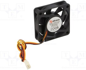 AK-6015MS, Fan: DC; axial; 12VDC; 60x60x15mm; 32.7dBA; EBR; 4300rpm; 2.55mmH2O