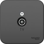 Розетка телевизионная TV ОП Blanca коннектор с изолир. пластиной антрацит SE ...