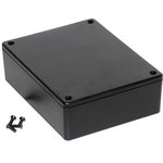 1591XXGBK, 1591 Series Black Flame Retardant ABS Enclosure, IP54, Black Lid ...