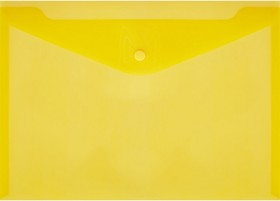 Фото 1/2 Папка-конверт на кнопке КНК 180 желтый прз. 10шт/уп