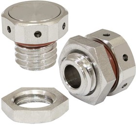 M10X1.5 Steel/ nut, Клапан выравнивания давления M10х1.5, 1 л/мин, IP67, -40…+125 °C, корпус - сталь нержавеющая, уплотнитель - резина сили