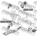 MZM-026, MZM-026_подушка двигателя правая!\ Mazda Mpv LW 99-06