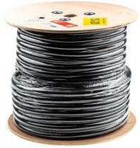7739058, Mains Cable 3x 4mm² Copper Unshielded 750V 50m Black