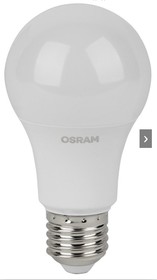 Лампа светодиодная OSRAM LED Base A, 560лм, 6,5Вт замена 60Вт, 3000К, теплый свет, E27, матовая
