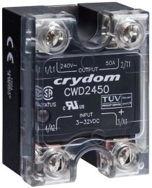 CWU2450P, Solid State Relays - Industrial Mount PM IP20 SSR 280Vac/ 50A,Univ input,ZC