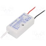 Z-LED-12W-12CV, Блок питания импульсный, для светодиодов, 12Вт, 12ВDC, 1А, IP40