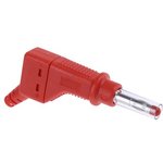 4 mm plug, screw connection, 2.5 mm², CAT II, red, 66.9328-22