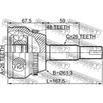 0110-ACV40L26A48, Шрус наружный 26x61.3x26