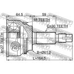 0110-AVV50A48, 0110-AVV50A48_ШРУС наружный к-кт! АКПП\ Toyota Previa 3.0 99