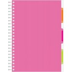 Тетрадь 140л,кл,А4,SPIRAL BOOK Розовый,евроспир, обл.пласт,разд.84105