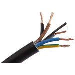 7756167, Mains Cable 5x 0.75mm² Copper Unshielded 500V 100m Black