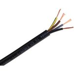 7756148, Mains Cable 4x 0.75mm² Copper Unshielded 500V 100m Black