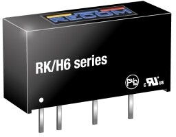 Фото 1/2 RK-1512S/H6, Isolated DC/DC Converters - Through Hole 1W 15Vin 12Vout 84mA SIP7